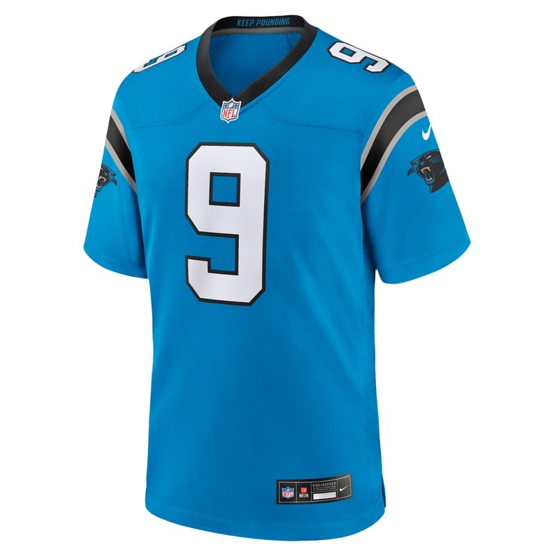 Carolina Panthers blue alternate jersey worn Sunday September 13, 2026 against the Bears, from the ColorWay Sports NFL uniform tracker