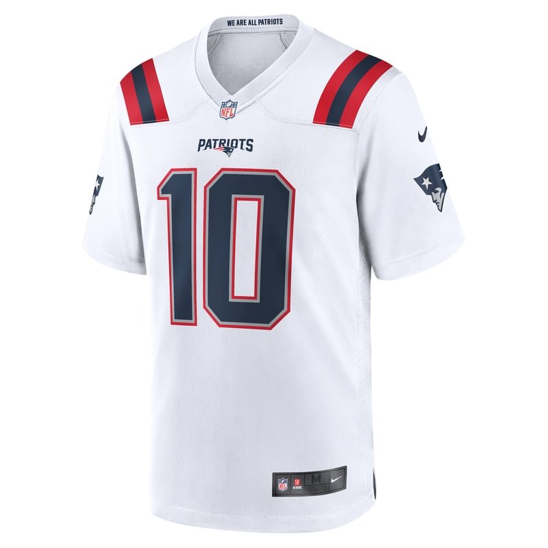 New England Patriots white road jersey, projected at Jacksonville in Week 3 of 2026