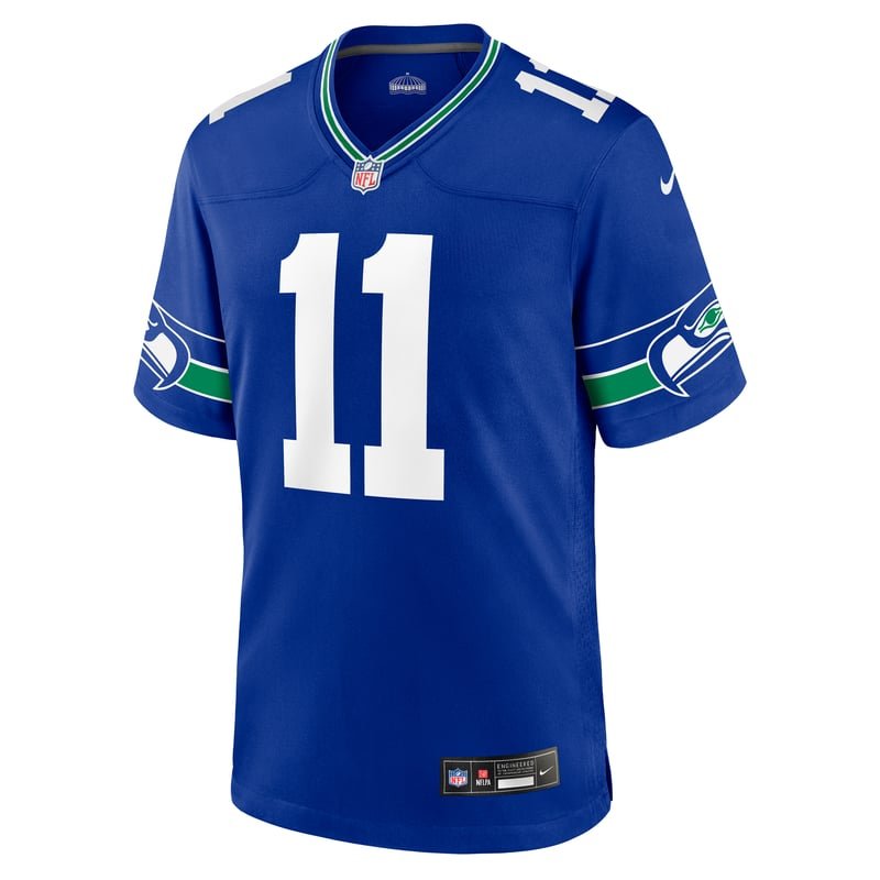 Seattle Seahawks royal blue throwback jersey 2026