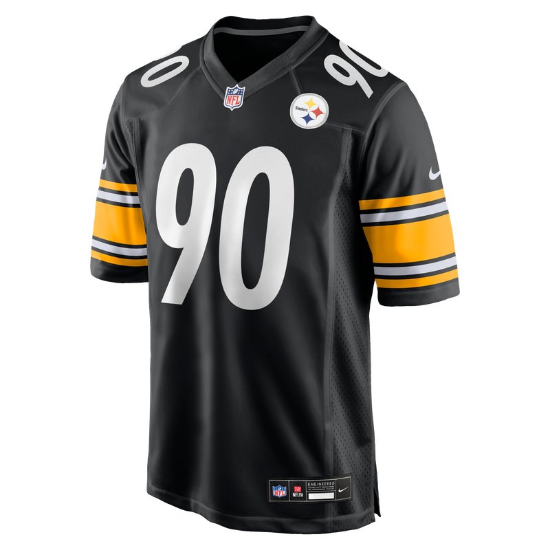 Pittsburgh Steelers black home jersey worn Sunday September 13, 2026 against the Falcons, from the ColorWay Sports NFL uniform tracker