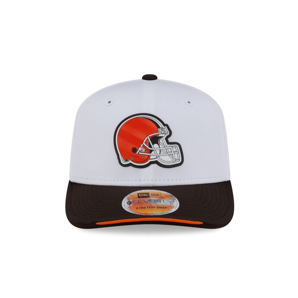 Cleveland Browns 2026 Sideline White 9SEVENTY Stretch-Snap hat