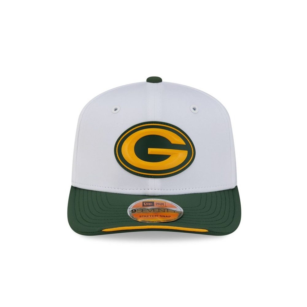 Green Bay Packers 2026 Sideline White 9SEVENTY Stretch-Snap hat