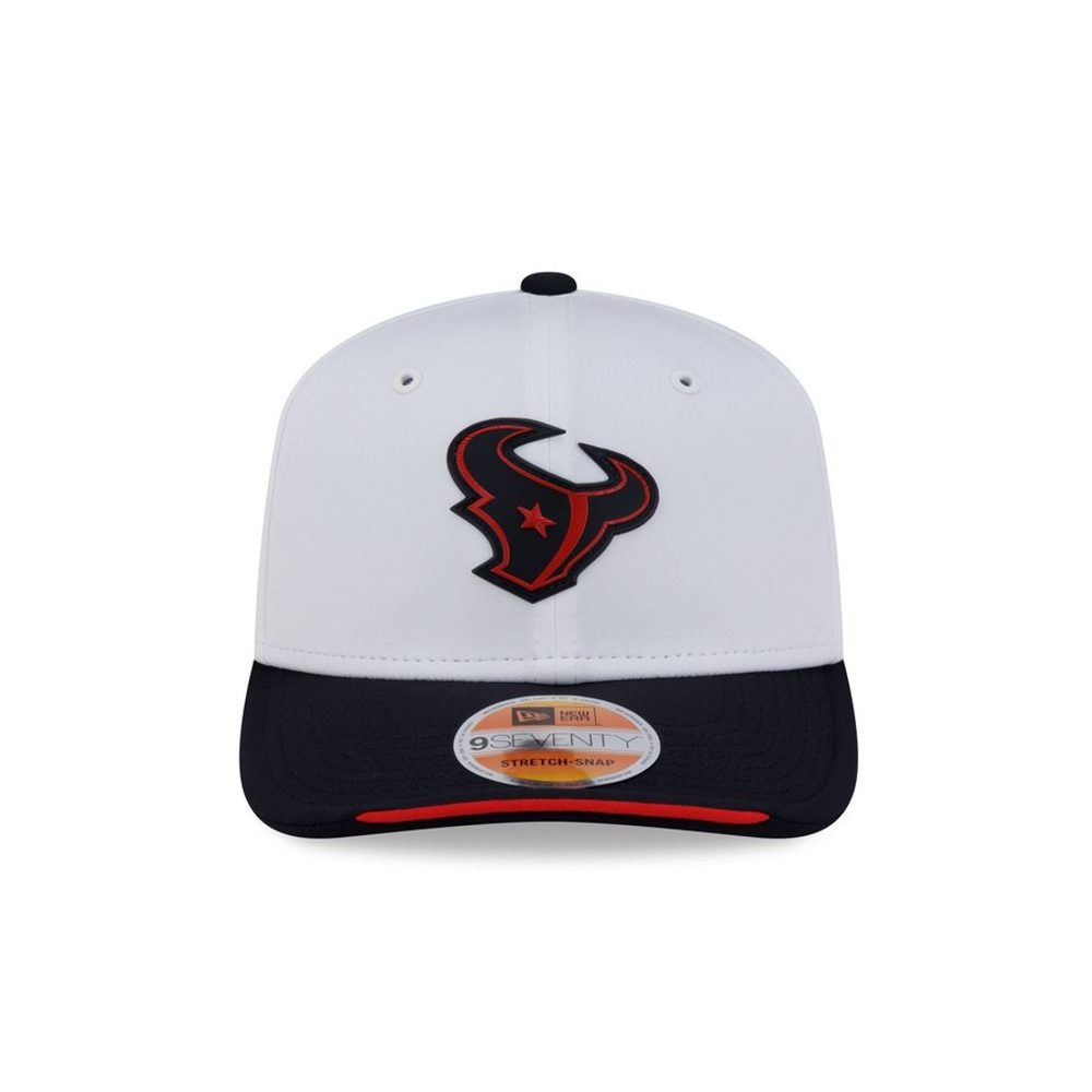 Houston Texans 2026 Sideline White 9SEVENTY Stretch-Snap hat