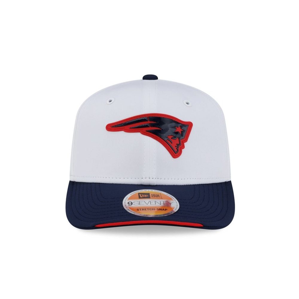 New England Patriots 2026 Sideline White 9SEVENTY Stretch-Snap hat