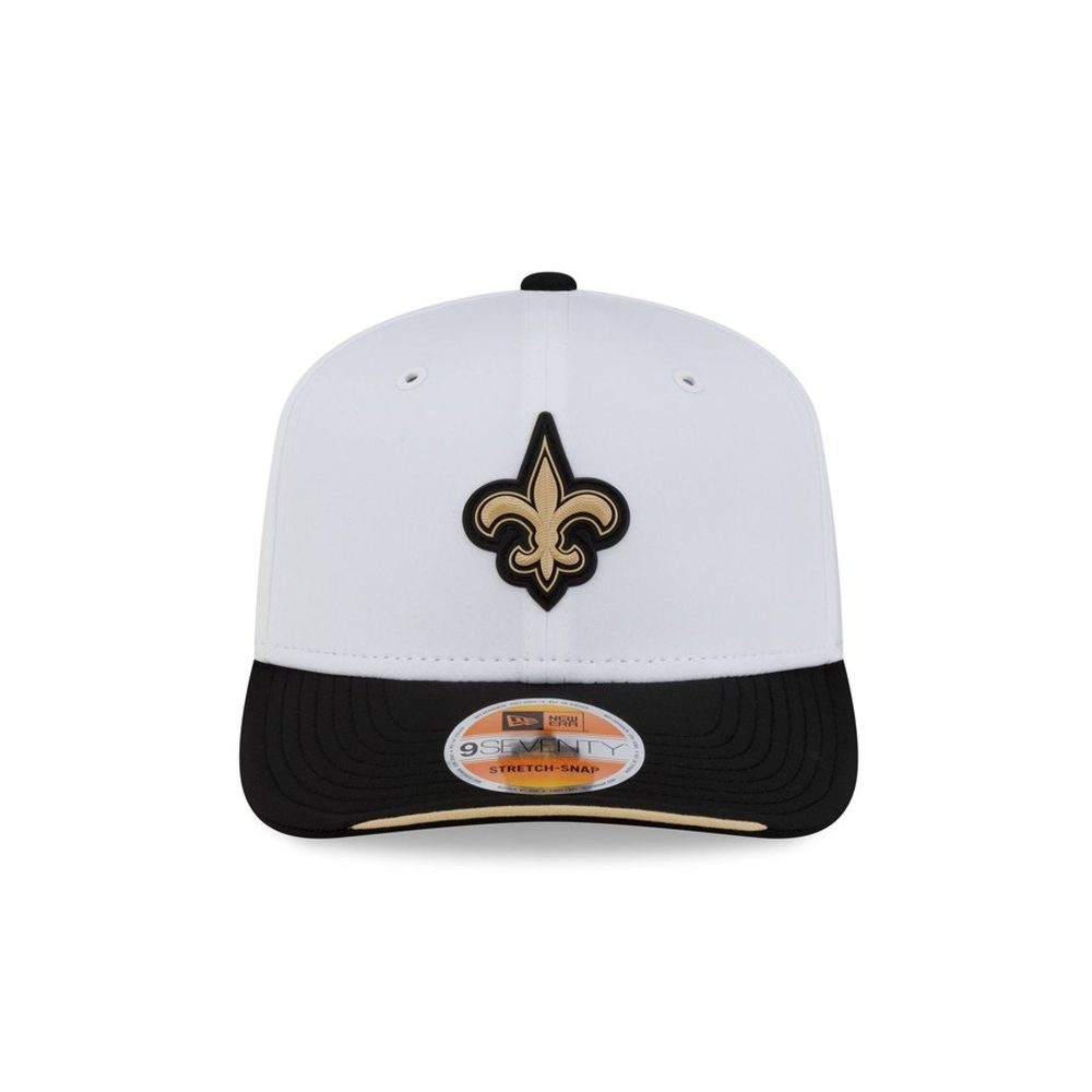 New Orleans Saints 2026 Sideline White 9SEVENTY Stretch-Snap hat