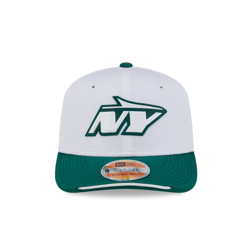 New York Jets 2026 Sideline White 9SEVENTY Stretch-Snap hat