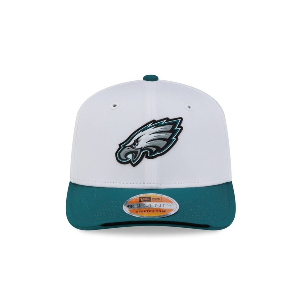 Philadelphia Eagles 2026 Sideline White 9SEVENTY Stretch-Snap hat