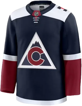 Colorado Avalanche Navy Alternate sweater worn October 14 2026 against the Stars, from the NHL daily uniform tracker
