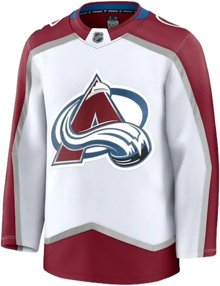 Colorado Avalanche Road White sweater worn October 13 2026 against the Stars, from the NHL daily uniform tracker