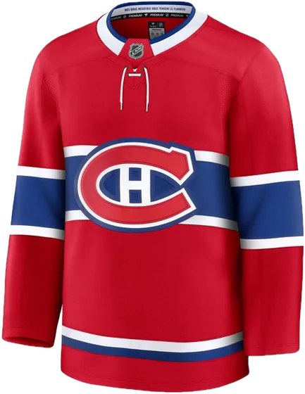 Montreal Canadiens Home Red sweater worn October 13 2026 against the Sabres, from the NHL daily uniform tracker