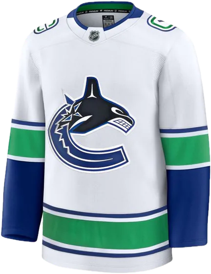 Vancouver Canucks Road White sweater worn October 15 2026 against the Panthers, from the NHL daily uniform tracker