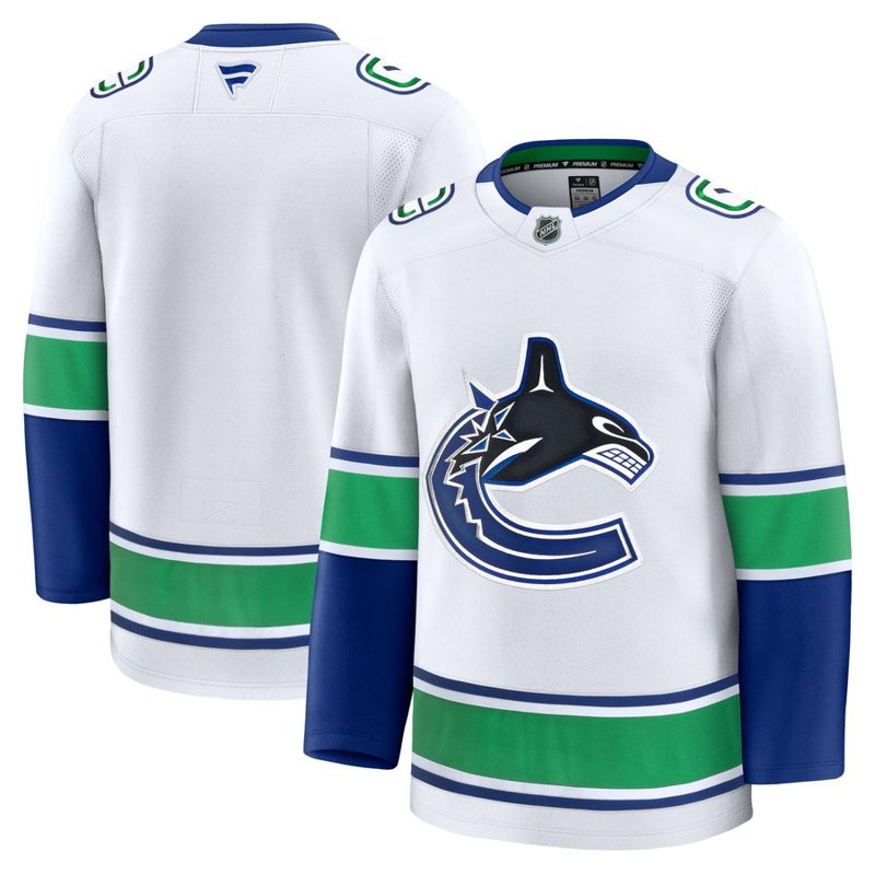 Vancouver Canucks Road White sweater worn September 29 2026 against the Oilers, from the NHL daily uniform tracker