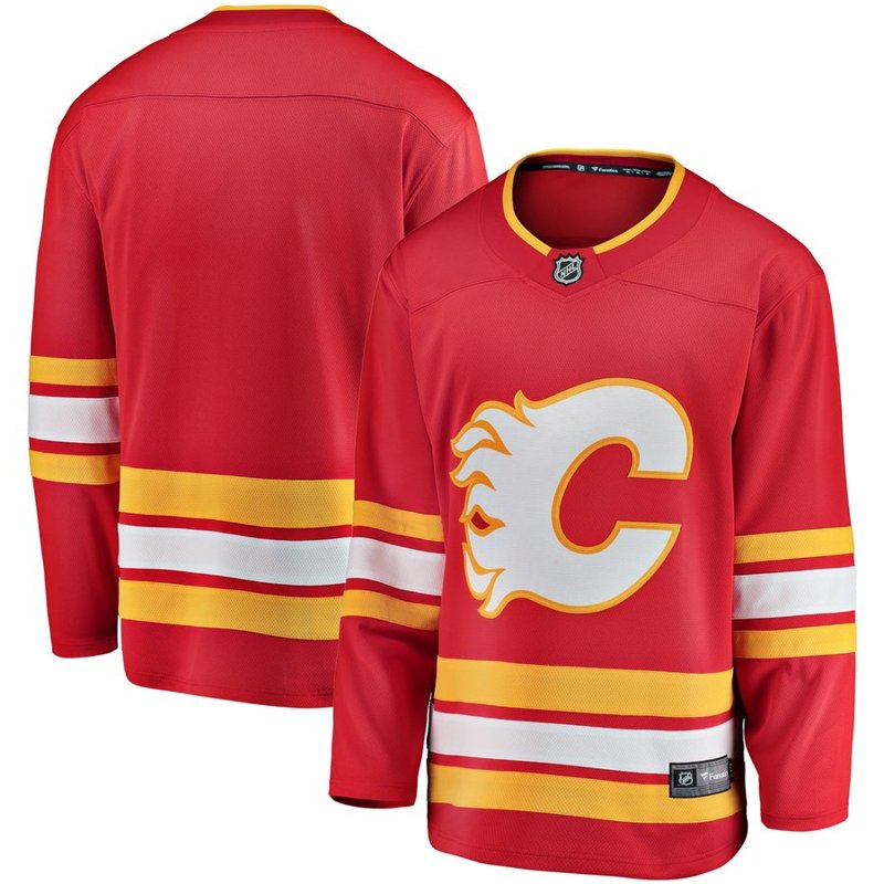 Calgary Flames Home Red sweater worn October 1 2026 against the Kraken, from the NHL daily uniform tracker