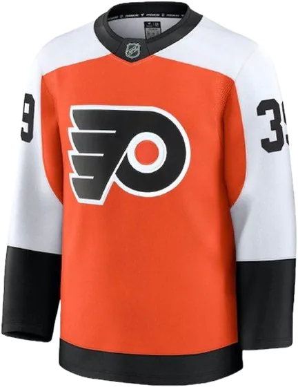 Philadelphia Flyers Home Orange sweater worn October 13 2026 against the Kraken, from the NHL daily uniform tracker