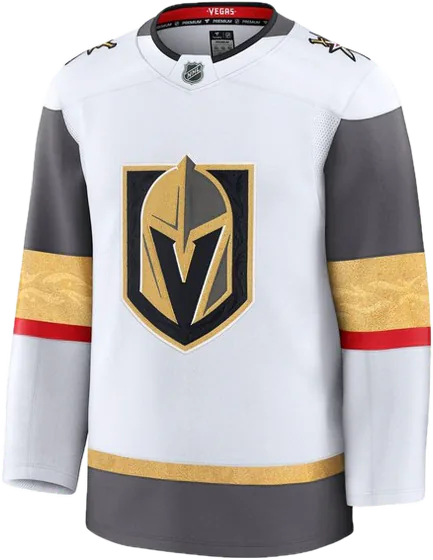 Vegas Golden Knights Road White sweater worn October 13 2026 against the Predators, from the NHL daily uniform tracker