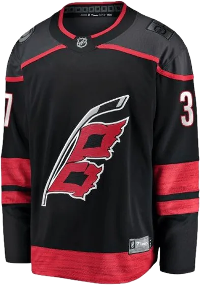 Carolina Hurricanes Home Black sweater worn October 13 2026 against the Capitals, from the NHL daily uniform tracker