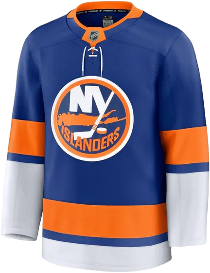 New York Islanders Home Royal Blue sweater worn October 13 2026 against the Canucks, from the NHL daily uniform tracker