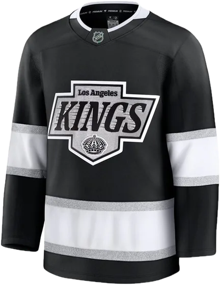 Los Angeles Kings Home Black sweater worn October 13 2026 against the Oilers, from the NHL daily uniform tracker