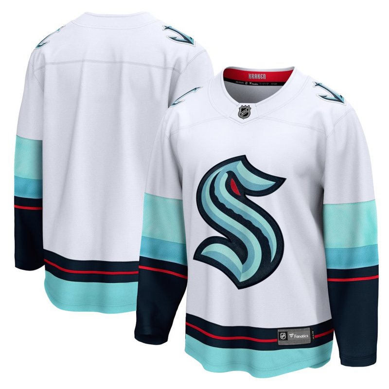 Seattle Kraken Road White sweater worn October 1 2026 against the Flames, from the NHL daily uniform tracker