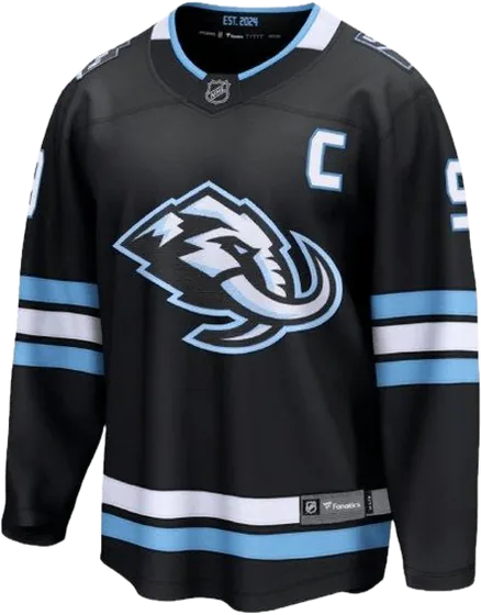 Utah Mammoth Home Black sweater worn October 13 2026 against the Maple Leafs, from the NHL daily uniform tracker