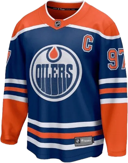 Edmonton Oilers Home Royal Blue sweater worn October 15 2026 against the Mammoth, from the NHL daily uniform tracker