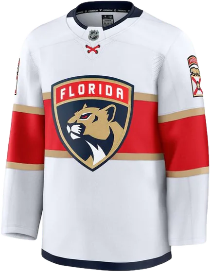 Florida Panthers Road White sweater worn October 13 2026 against the Blue Jackets, from the NHL daily uniform tracker
