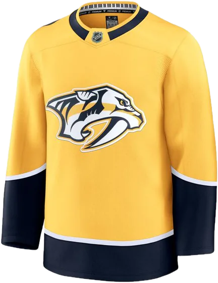 Nashville Predators Home Gold sweater worn October 15 2026 against the Sharks, from the NHL daily uniform tracker
