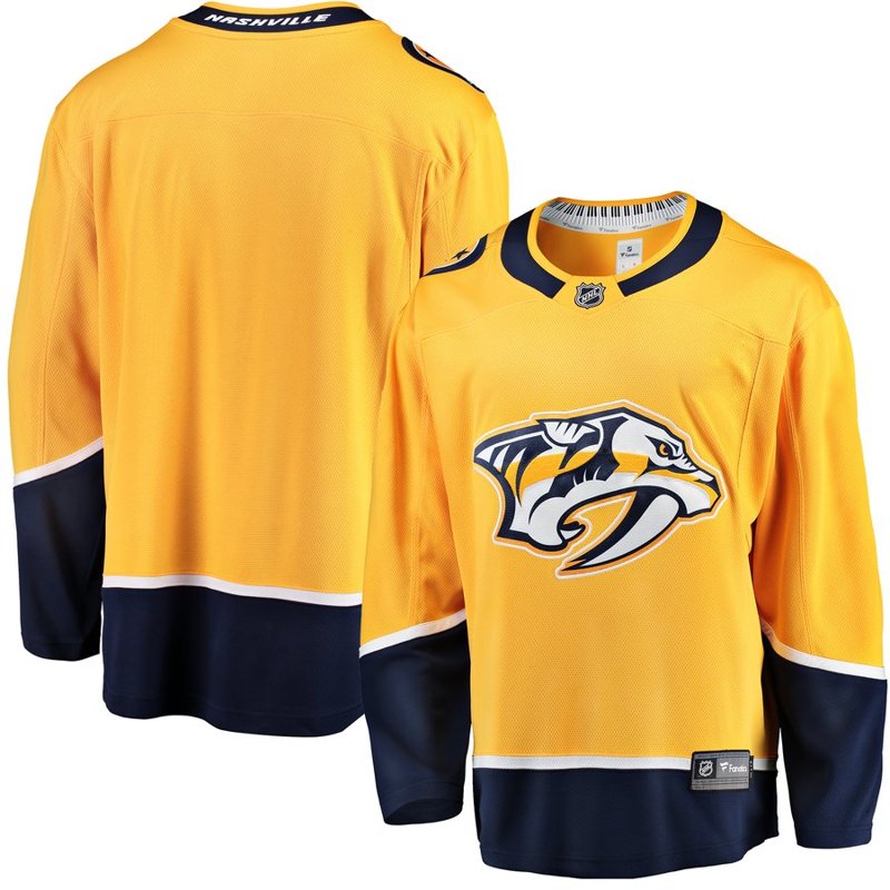 Nashville Predators Home Gold sweater worn October 1 2026 against the Wild, from the NHL daily uniform tracker
