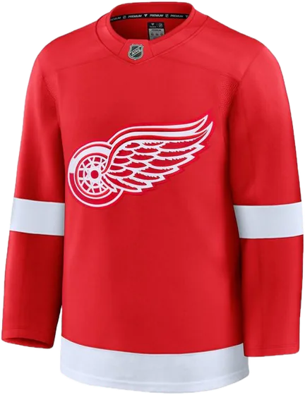 Detroit Red Wings Home Red sweater worn October 15 2026 against the Flyers, from the NHL daily uniform tracker