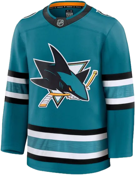 San Jose Sharks Home Teal sweater worn October 13 2026 against the Bruins, from the NHL daily uniform tracker