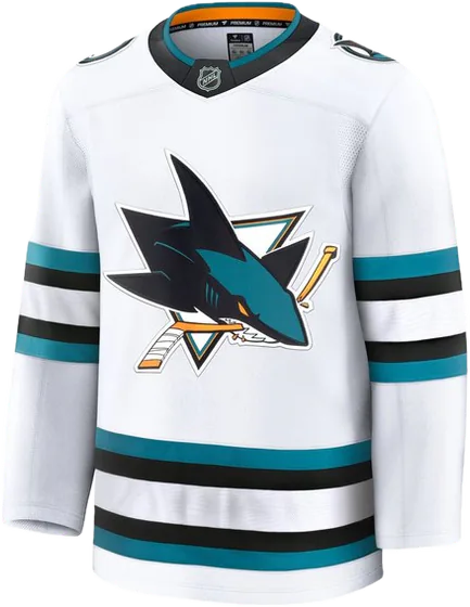 San Jose Sharks Road White sweater worn October 15 2026 against the Predators, from the NHL daily uniform tracker