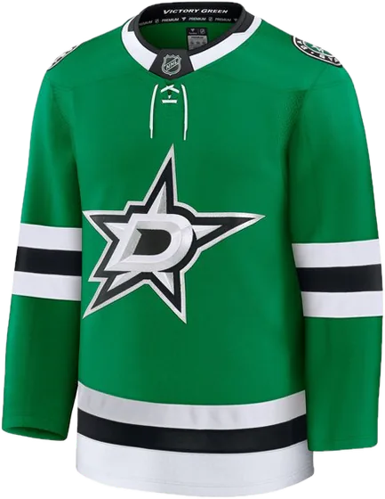 Dallas Stars Home Victory Green sweater worn October 13 2026 against the Avalanche, from the NHL daily uniform tracker