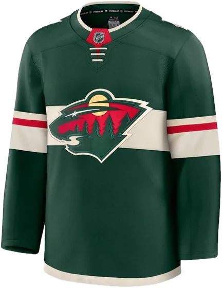 Minnesota Wild Home Forest Green sweater worn October 15 2026 against the Blues, from the NHL daily uniform tracker