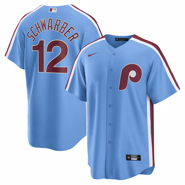 Kyle Schwarber Philadelphia Phillies powder blue alternate jersey