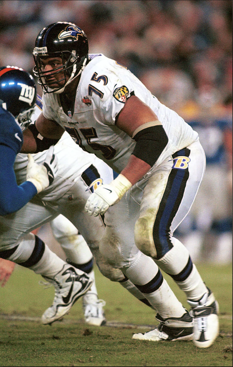 Baltimore Ravens 2000 white road uniform Super Bowl XXXV