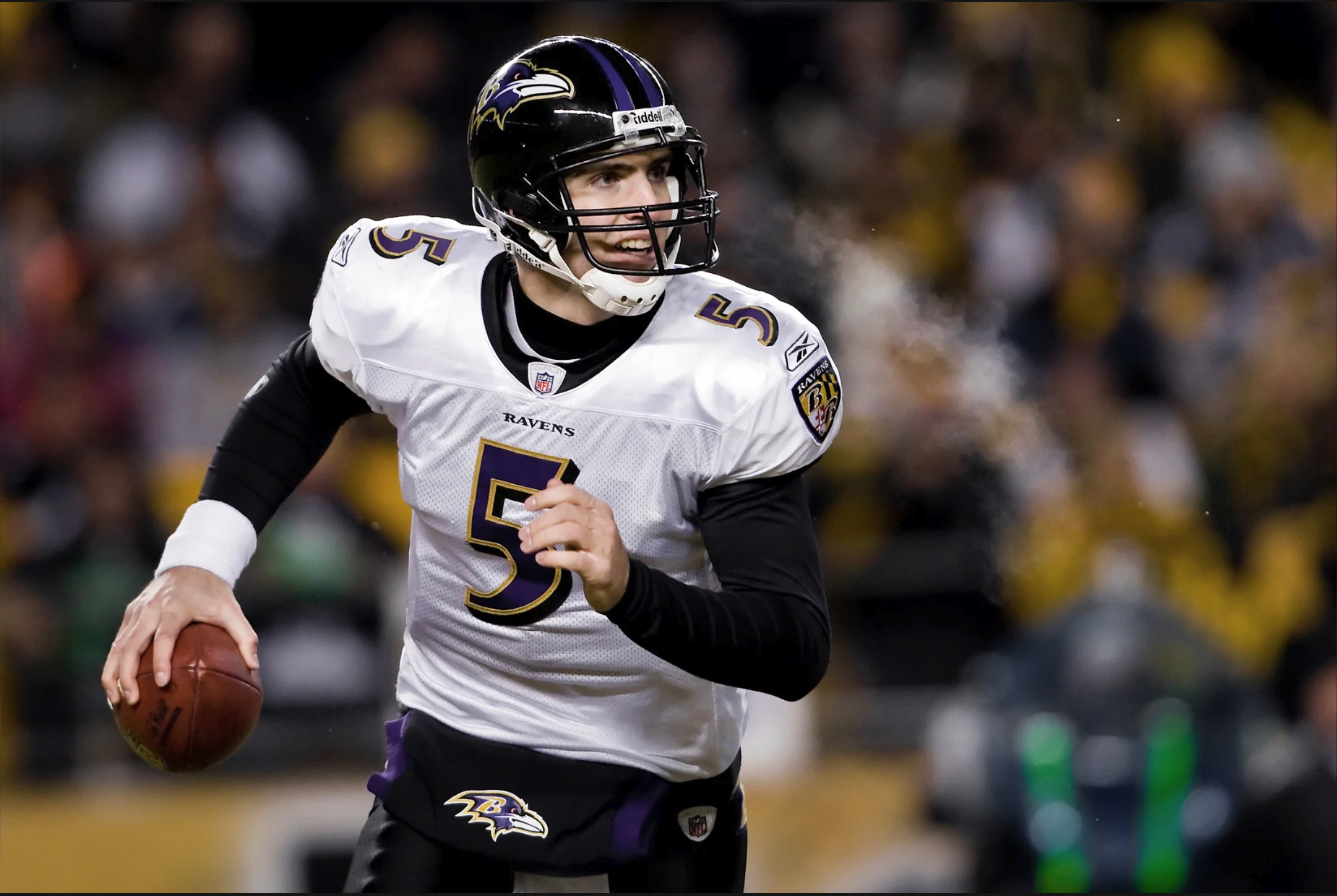 Baltimore Ravens 2008 white uniform Joe Flacco
