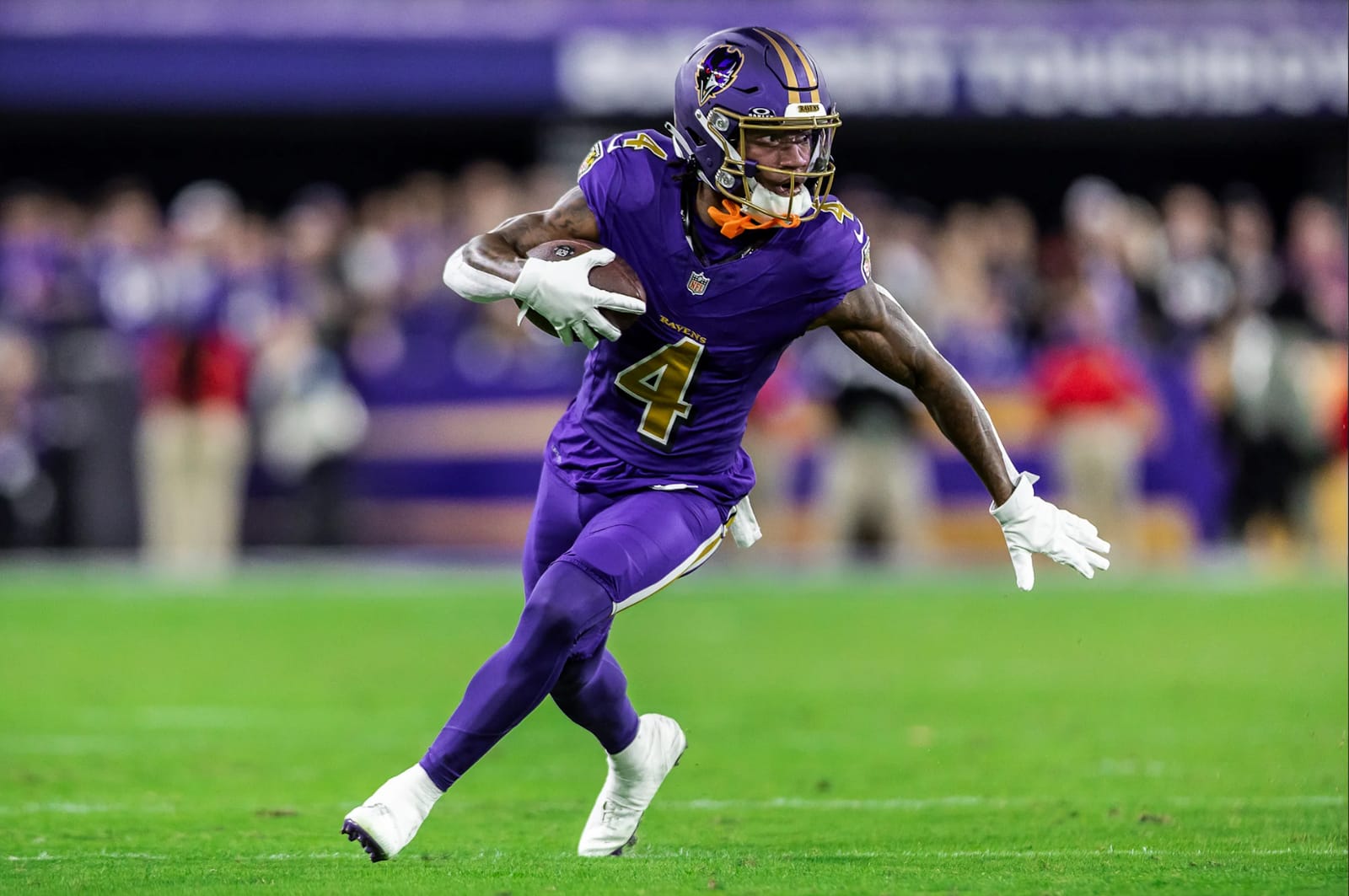 Baltimore Ravens 2024 purple uniform Zay Flowers Purple Rising