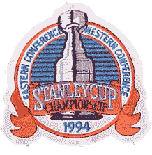 1994 Stanley Cup Championship logo with ribbon and trophy