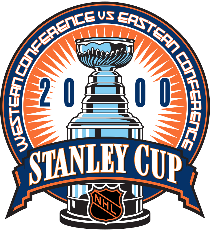 2000 Stanley Cup logo with sunburst rays around the trophy