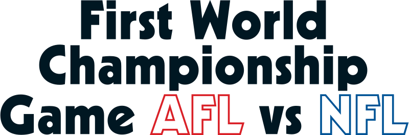 Super Bowl I 1967 First World Championship Game AFL vs NFL logo