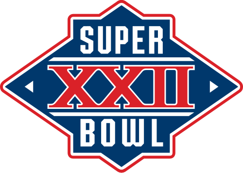 Super Bowl XXII 1988 San Diego championship logo
