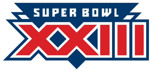 Super Bowl XXIII 1989 Miami championship logo