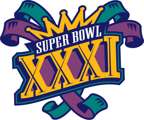 Super Bowl XXXI 1997 New Orleans championship logo