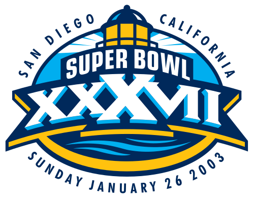 Super Bowl XXXVII 2003 San Diego championship logo