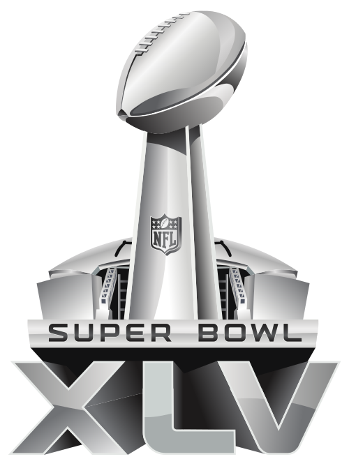 Super Bowl XLV 2011 Cowboys Stadium Arlington template wordmark logo
