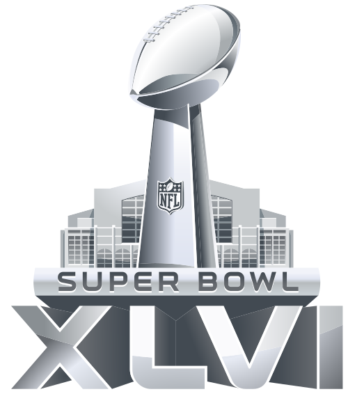 Super Bowl XLVI 2012 Indianapolis template wordmark logo
