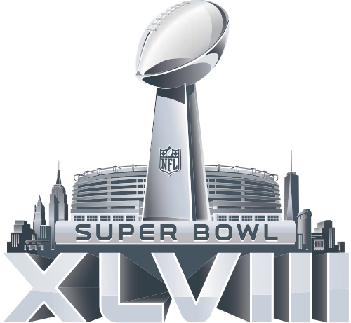 Super Bowl XLVIII 2014 MetLife Stadium New York New Jersey template wordmark logo
