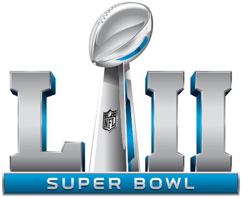 Super Bowl LII 2018 Minneapolis US Bank Stadium template wordmark logo