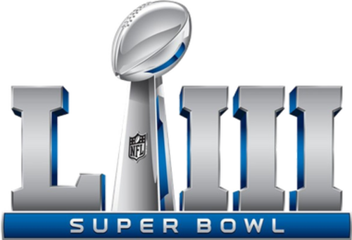 Super Bowl LIII 2019 Atlanta Mercedes-Benz Stadium template wordmark logo