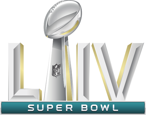 Super Bowl LIV 2020 Miami Hard Rock Stadium template wordmark logo